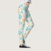 Farbige abstrakte Blume Leggings (Rechts)