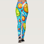 Farbige abstrakte Blume Leggings (Rückseite)