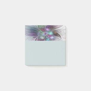 Farbige abstrakte Blume moderne florale Fractal-Ku Post-it Klebezettel