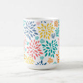 Farbige abstrakte Blume Muster Stativlampe Kaffeetasse (Mittel)