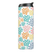 Farbige abstrakte Blume Muster Stativlampe Pille Thermosbecher (Nach links gedreht)