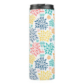 Farbige abstrakte Blume Muster Stativlampe Pille Thermosbecher (Rückseite)