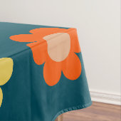 Farbige Abstrakte Blume Navy Blue Retro Floral Tischdecke (Beispiel)