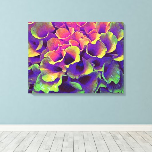 Farbige Abstrakte Blume Petals Leinwand Kunst (Insitu (Holzboden))