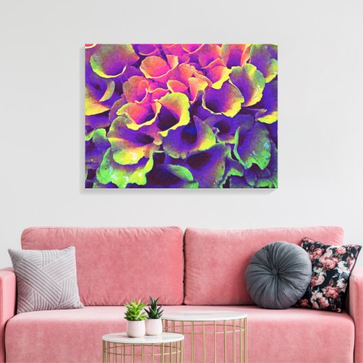 Farbige Abstrakte Blume Petals Leinwand Kunst (Insitu (Wohnzimmer))