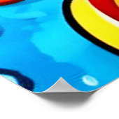 Farbige abstrakte Blume Poster (Ecke)