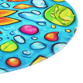 Farbige abstrakte Blume Schneidebrett (Ecke)