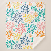 Farbige abstrakte Blume Sherpadecke (Vorderseite)