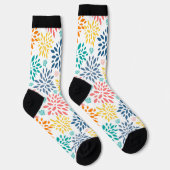 Farbige abstrakte Blume Socken (Rechts)