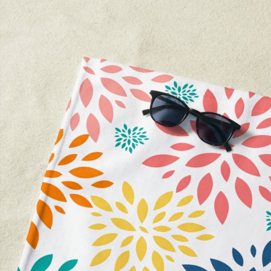 Farbige abstrakte Blume Strandtuch (Beispiel)