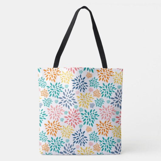 Farbige abstrakte Blume Tasche (Vorderseite)