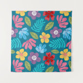 Farbige abstrakte Blume Wandteppich (Vorderseite (Horizontal))