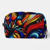 Farbige Abstrakte Blume Waschbeutel (Vorderseite)