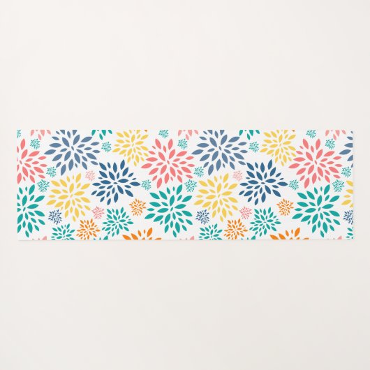 Farbige abstrakte Blume Yogamatte (Rückseite (Horizontal))