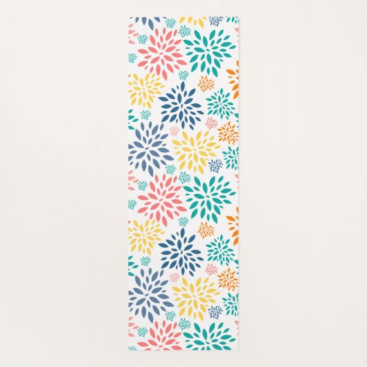 Farbige abstrakte Blume Yogamatte (Rückseite)