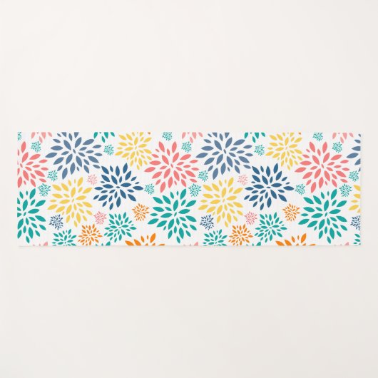Farbige abstrakte Blume Yogamatte (Vorderseite (Horizontal))