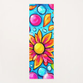 Farbige abstrakte Blume Yogamatte (Vorderseite)