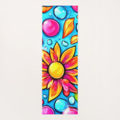 Farbige abstrakte Blume Yogamatte (Rückseite)
