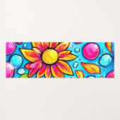 Farbige abstrakte Blume Yogamatte (Vorderseite (Horizontal))
