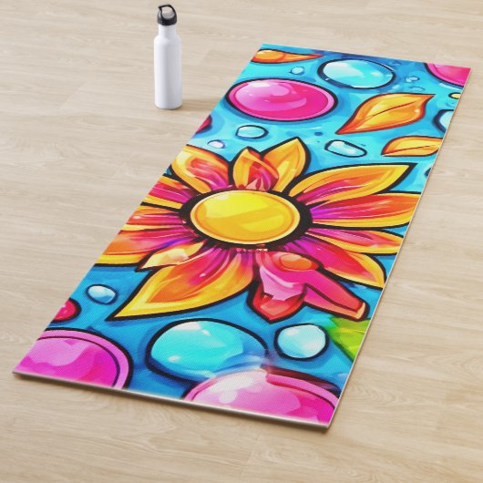Farbige abstrakte Blume Yogamatte (Beispiel)