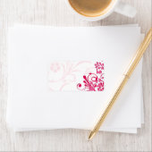 Farbige, Abstrakte Blumenbedeckung Adressaufkleber (Insitu)