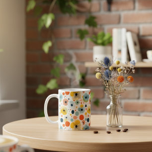 Farbige abstrakte Blumengefäß-Tasse Kaffeetasse