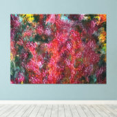 Farbige abstrakte Blumenmalerei auf Leinwand (Insitu (Holzboden))