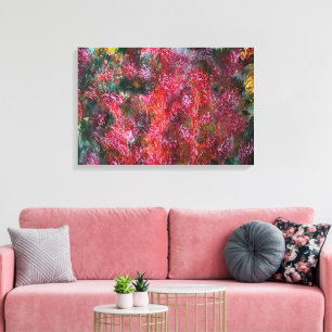 Farbige abstrakte Blumenmalerei auf Leinwand