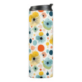 Farbige Abstrakte Blumenmuster Thermal Tumbler Thermosbecher (Nach links gedreht)