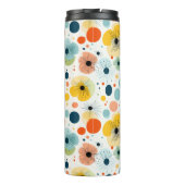 Farbige Abstrakte Blumenmuster Thermal Tumbler Thermosbecher (Rückseite)