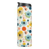 Farbige Abstrakte Blumenmuster Thermal Tumbler Thermosbecher (Nach rechts gedreht)