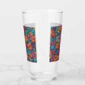 Farbige Abstrakte Blüte #323 Glas (Links)