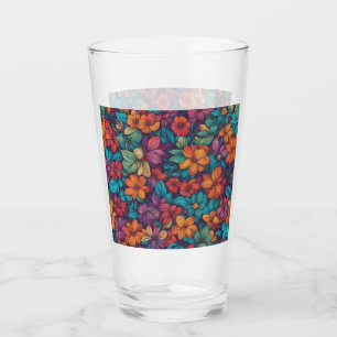 Farbige Abstrakte Blüte #323 Glas
