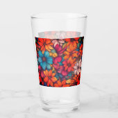 Farbige Abstrakte Blüte #41 Glas (Rückseite)