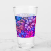 Farbige Abstrakte Blüte #43 Glas (Rückseite)