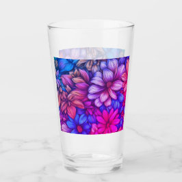 Farbige Abstrakte Blüte #43 Glas