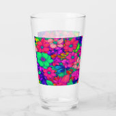 Farbige Abstrakte Blüte #77 Glas (Rückseite)