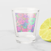 Farbige Abstrakte Blüte #77 Schnapsglas (Rückseite)
