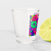 Farbige Abstrakte Blüte #77 Schnapsglas (Links)