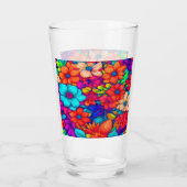 Farbige Abstrakte Blüte #79 Glas (Rückseite)