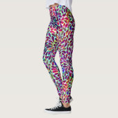 Farbige Abstrakte Blütendach Leggings (Links)