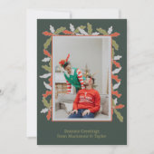 Farbige abstrakte botanische Foto-Weihnachten Feiertagskarte (Vorderseite)