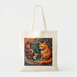 Farbige Abstrakte Cat and Mouse Tasche