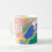 Farbige Abstrakte Collage Cutout Formen Tasse (Vorderseite Links)