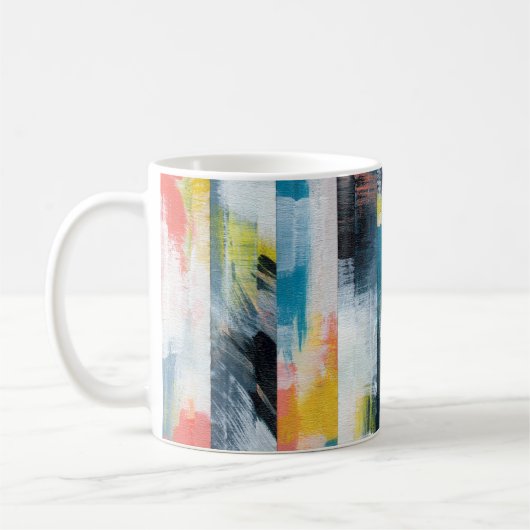Farbige abstrakte Collage. Kaffeetasse (Links)