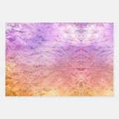 Farbige Abstrakte Damaske Alkohol Tinte Geschenkpapier Set (Vorderseite 2)