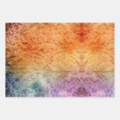 Farbige Abstrakte Damaske Alkohol Tinte Geschenkpapier Set (Vorderseite)