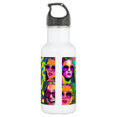 Farbige Abstrakte digitale Kunst | Frauen in der S Edelstahlflasche (Rückseite)