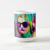 Farbige Abstrakte digitale Kunst | Frauen in der S Kaffeetasse (Mittel)