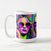 Farbige Abstrakte digitale Kunst | Frauen in der S Kaffeetasse (Links)